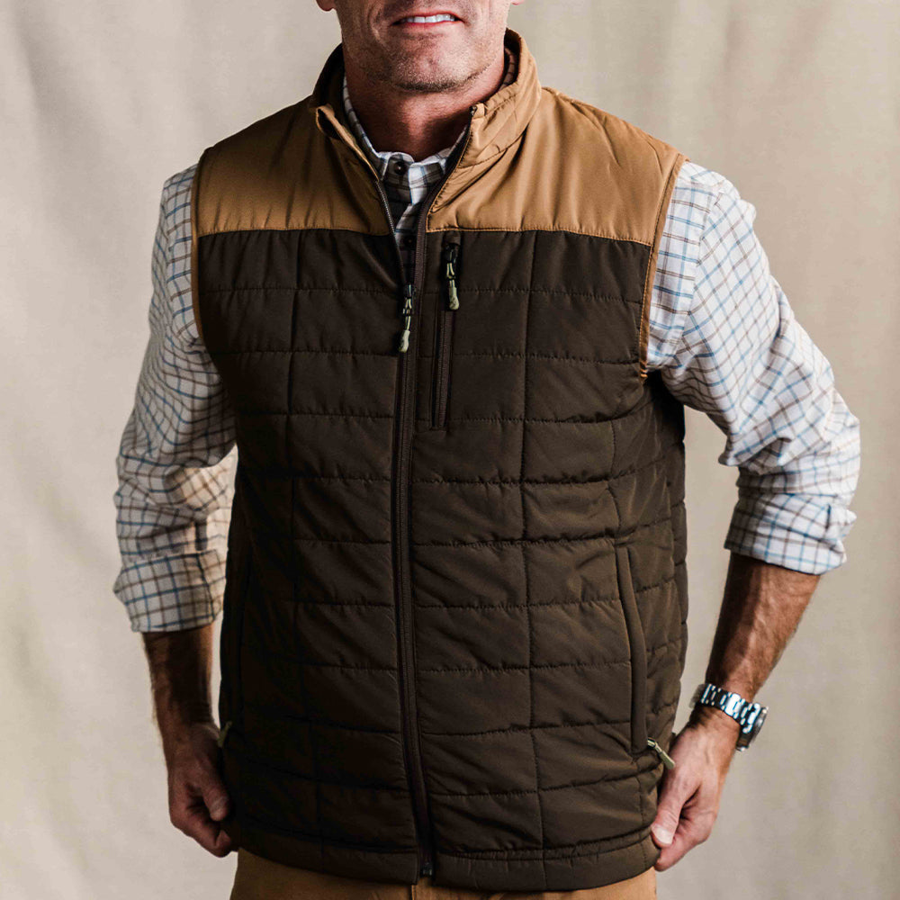 TSG Midszn Vest - Rustic Olive & Whiskey