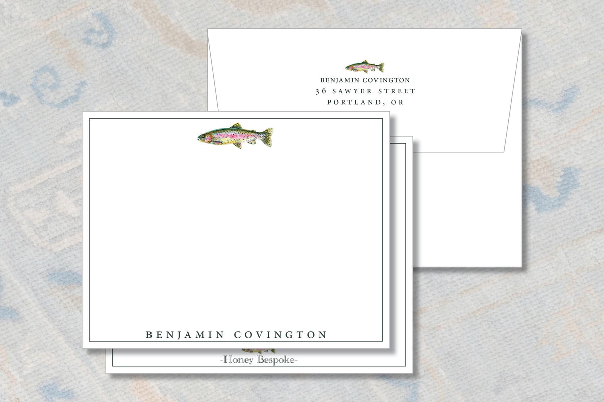 Personalized Trout Stationery