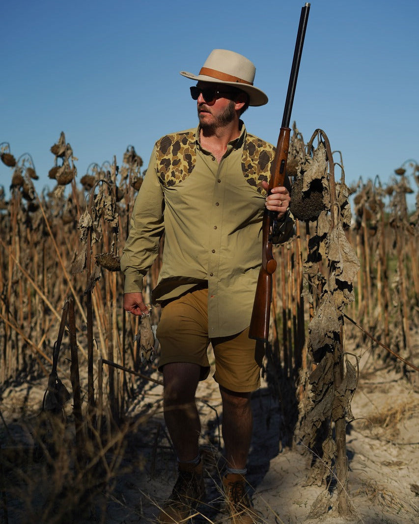 Ball and Buck Active+ Field Shirt in Desert Tan/Original Camo