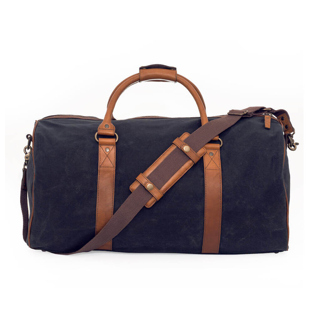 Mission Mercantile Campaign Leather & Waxed Canvas Medium Field Duffle Bag
