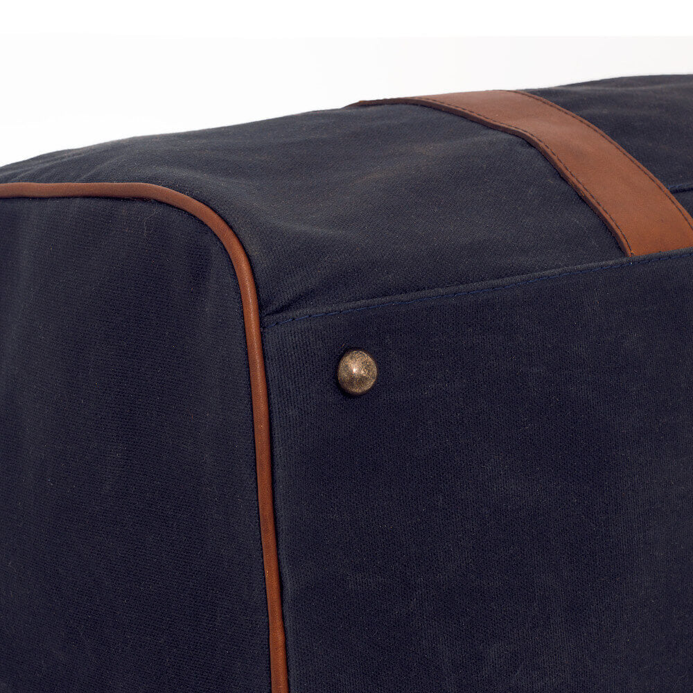 Mission Mercantile Campaign Leather & Waxed Canvas Medium Field Duffle Bag