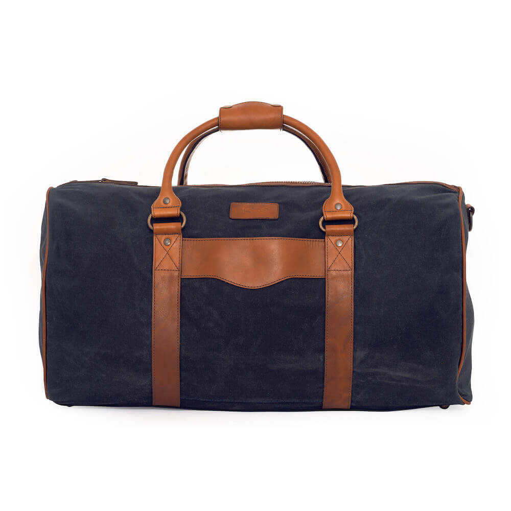 Mission Mercantile Campaign Leather & Waxed Canvas Medium Field Duffle Bag