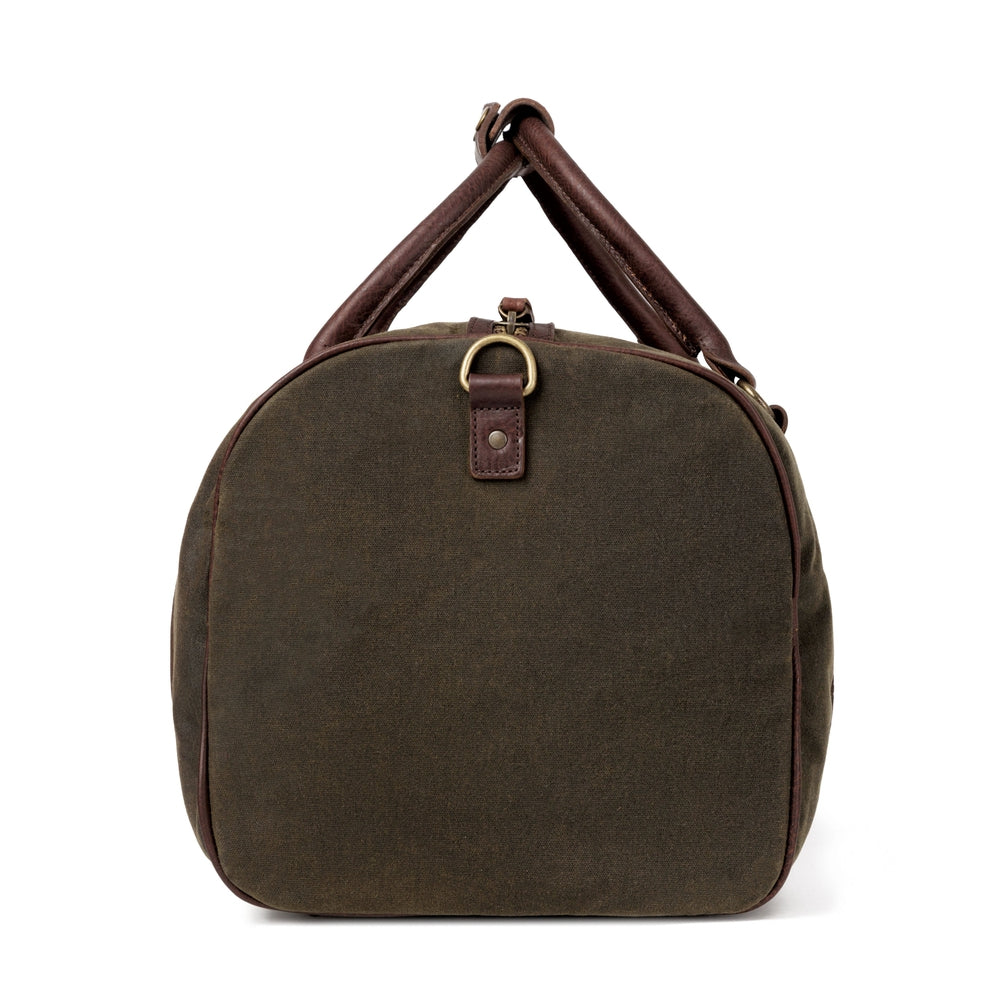 Mission Mercantile Campaign Leather & Waxed Canvas Medium Field Duffle Bag