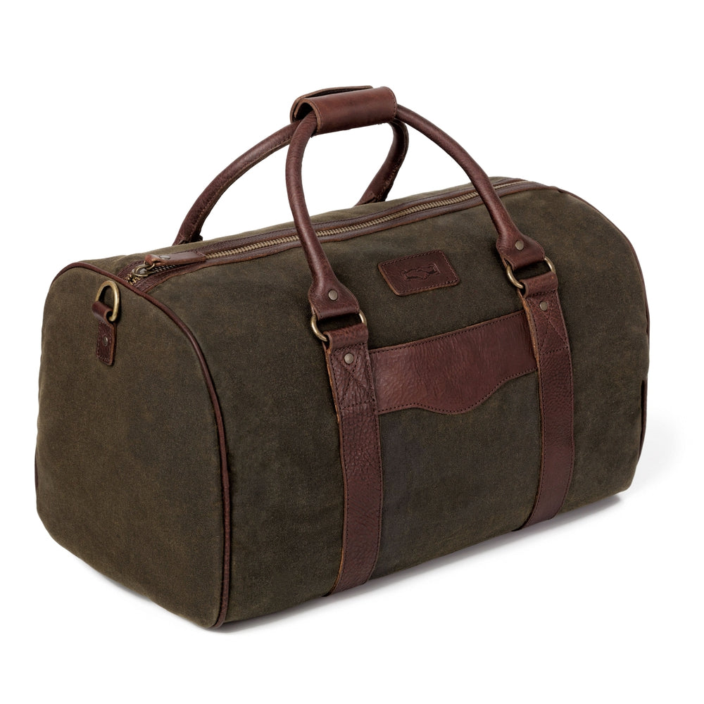 Mission Mercantile Campaign Leather & Waxed Canvas Medium Field Duffle Bag