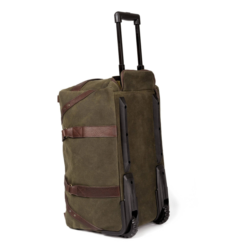 Mission Mercantile Campaign Leather & Waxed Canvas Wheeled Carry-On Duffle Bag