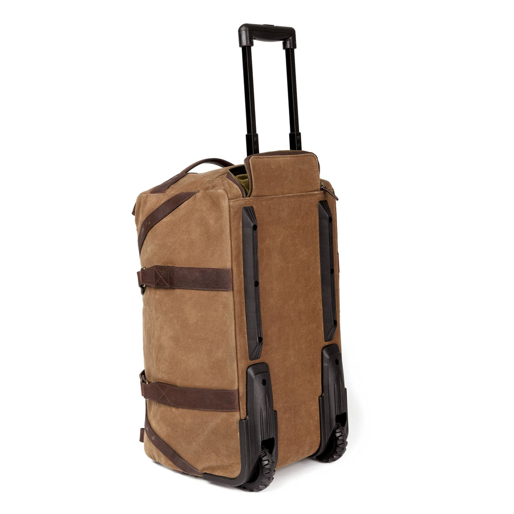 Mission Mercantile Campaign Leather & Waxed Canvas Wheeled Carry-On Duffle Bag