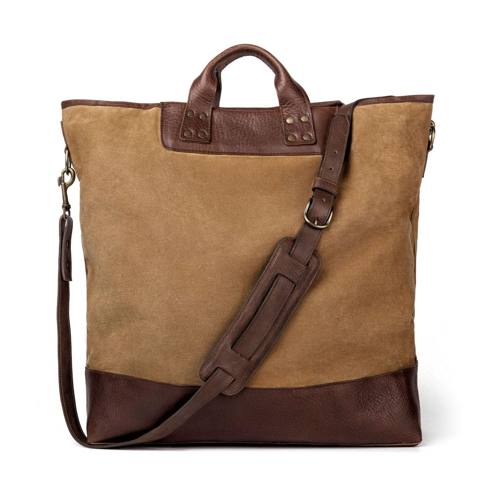 Mission Mercantile Heritage Leather & Waxed Canvas Original Ice Block Tote Bag