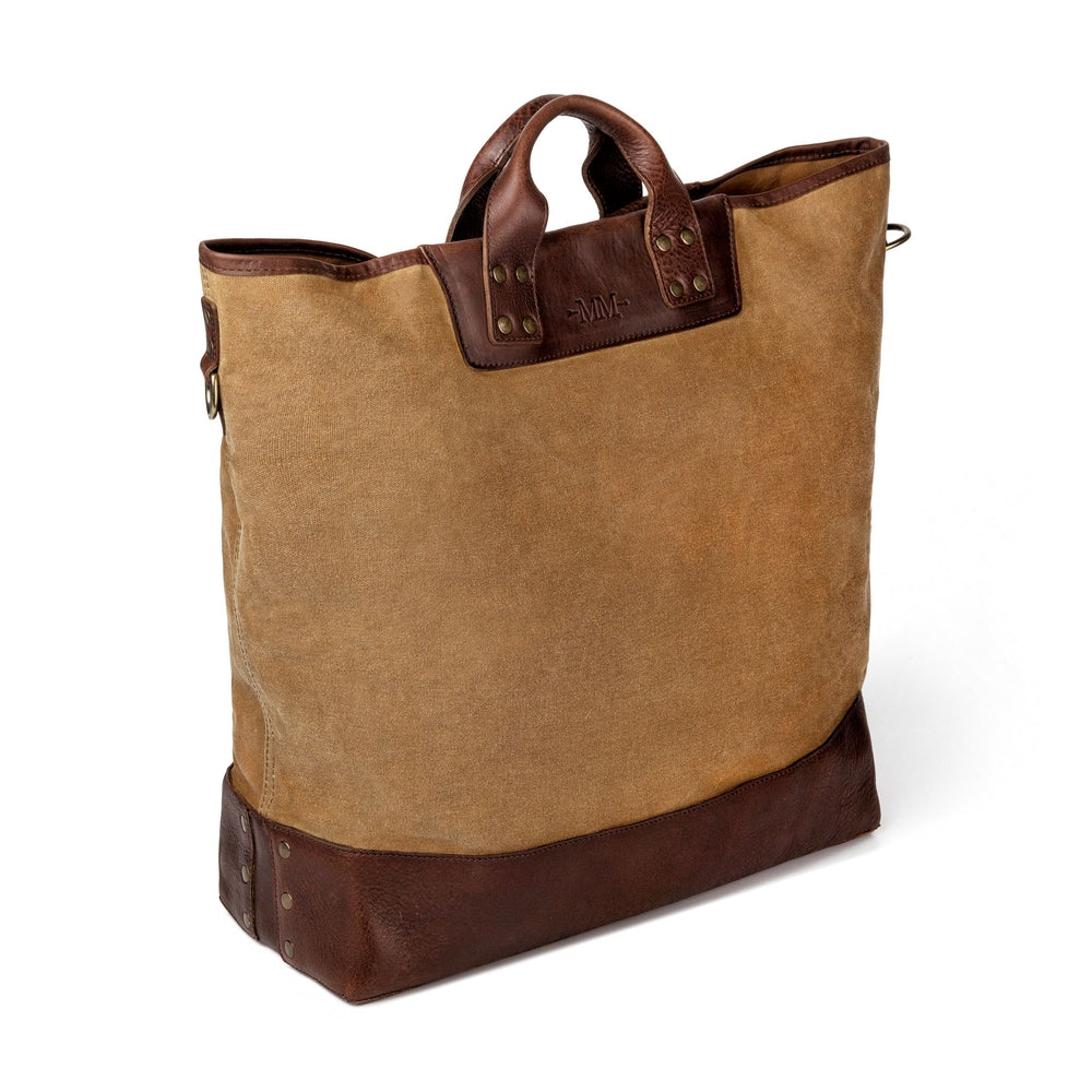 Mission Mercantile Heritage Leather & Waxed Canvas Original Ice Block Tote Bag