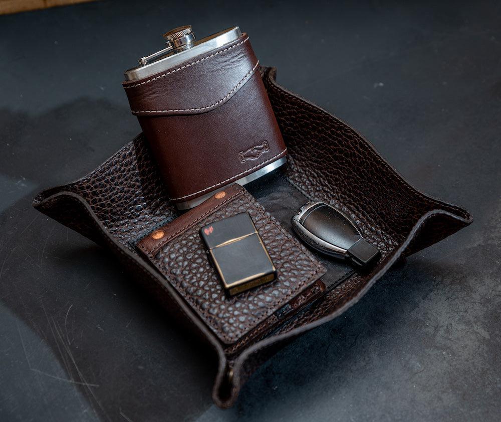 Mission Mercantile Theodore Leather Desk Caddy