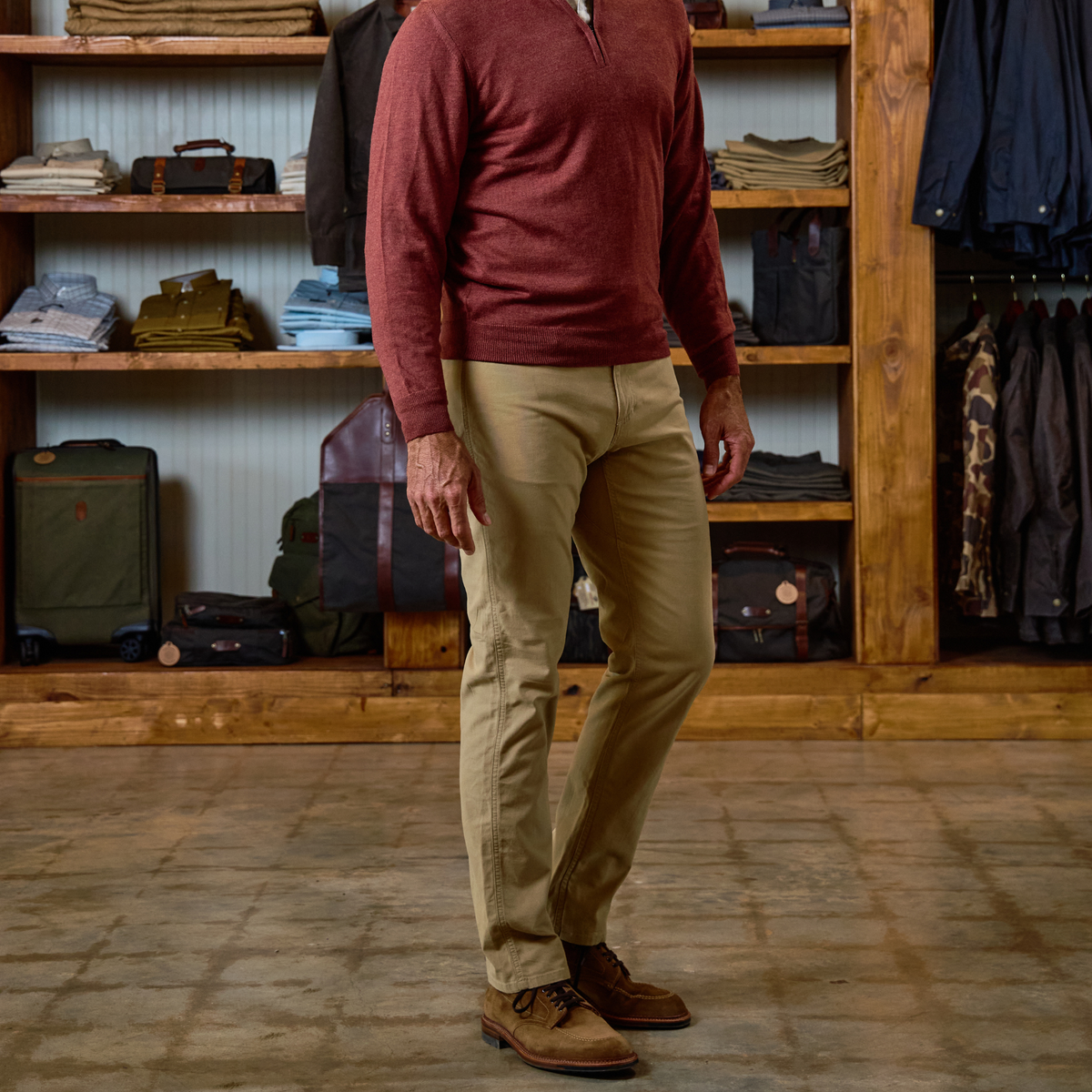 Tom Beckbe Reid Slim-Straight Cotton Chino Pant