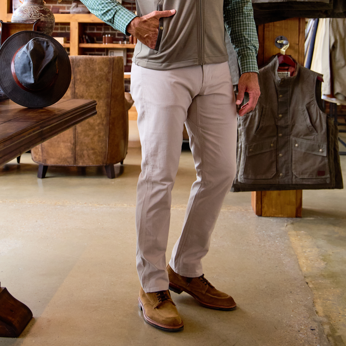 Tom Beckbe Reid Slim-Straight Cotton Chino Pant