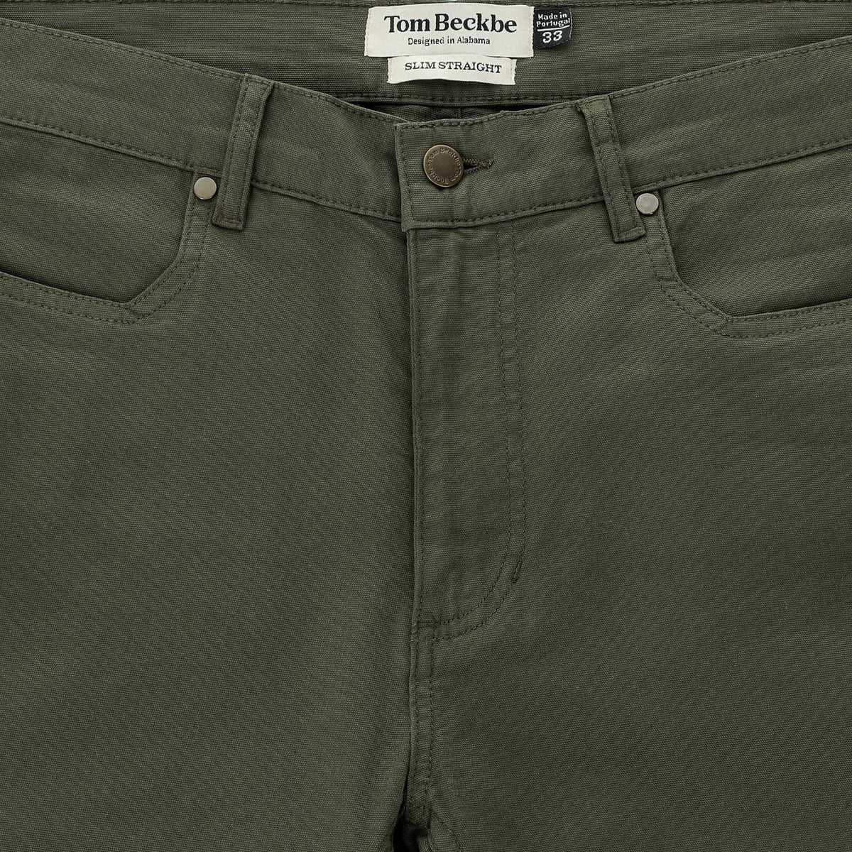 Tom Beckbe Reid Slim-Straight Cotton Chino Pant