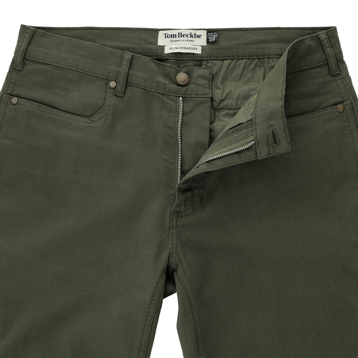 Tom Beckbe Reid Slim-Straight Cotton Chino Pant