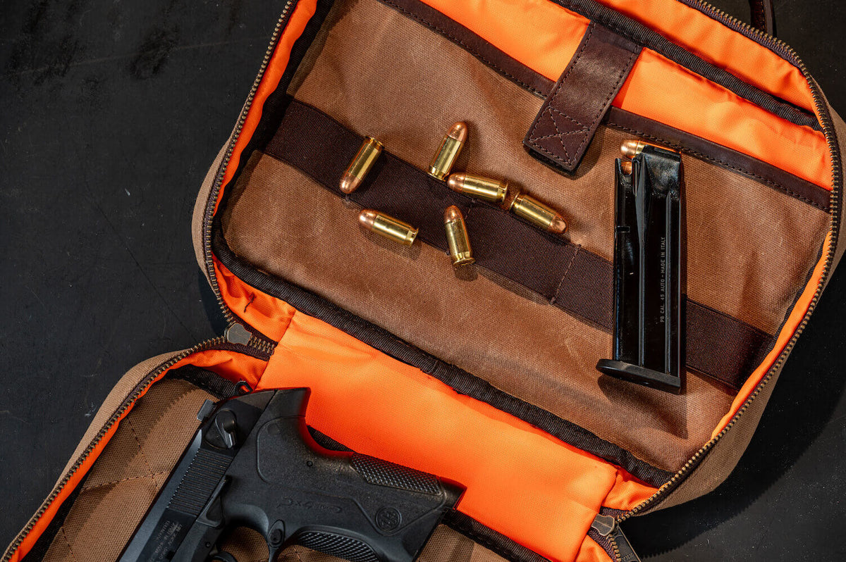 White Wing Leather & Waxed Canvas Deluxe Pistol Case