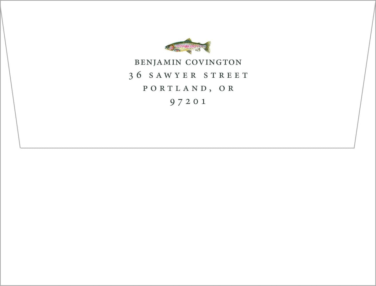 Personalized Trout Stationery