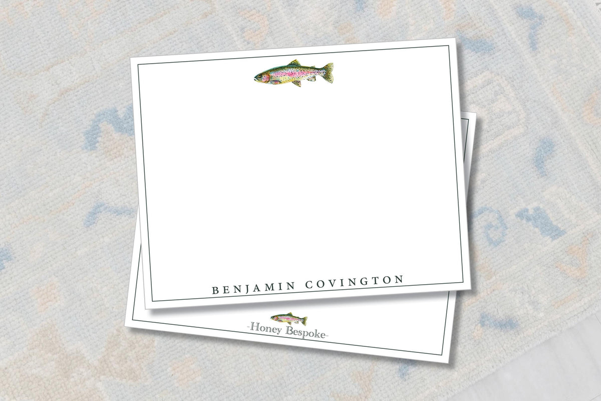 Personalized Trout Stationery