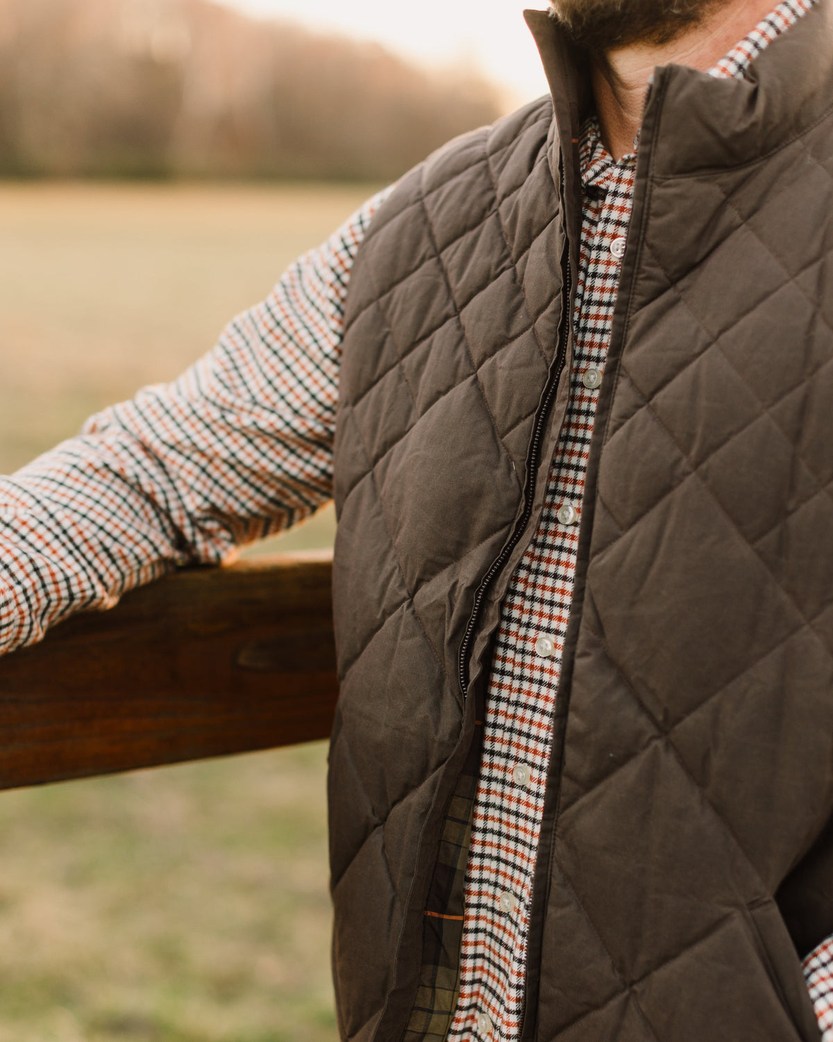 Ball and Buck Arthur Quilted Waxed Down Vest