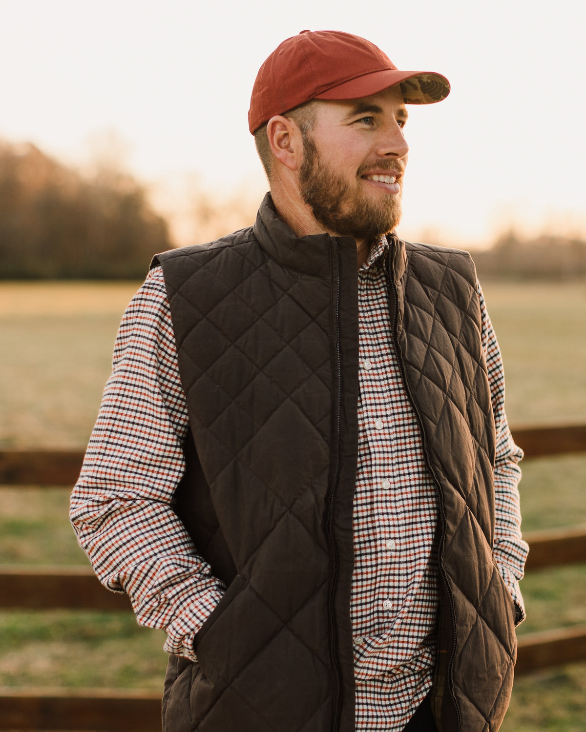 Ball and Buck Arthur Quilted Waxed Down Vest