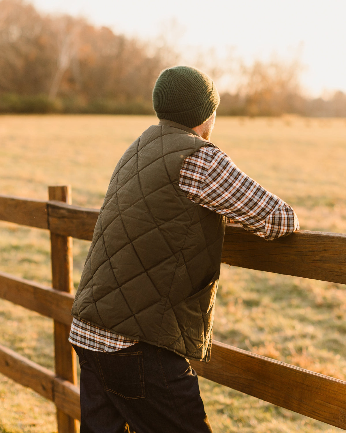 Ball and Buck Arthur Quilted Waxed Down Vest