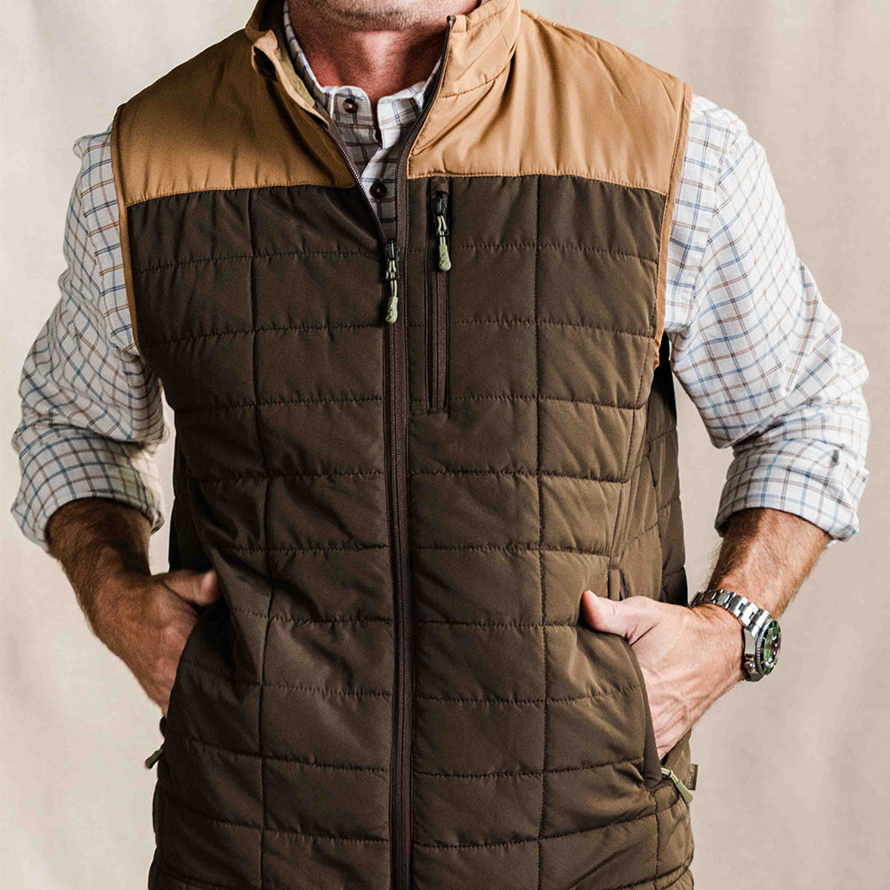 TSG Midszn Vest - Rustic Olive & Whiskey
