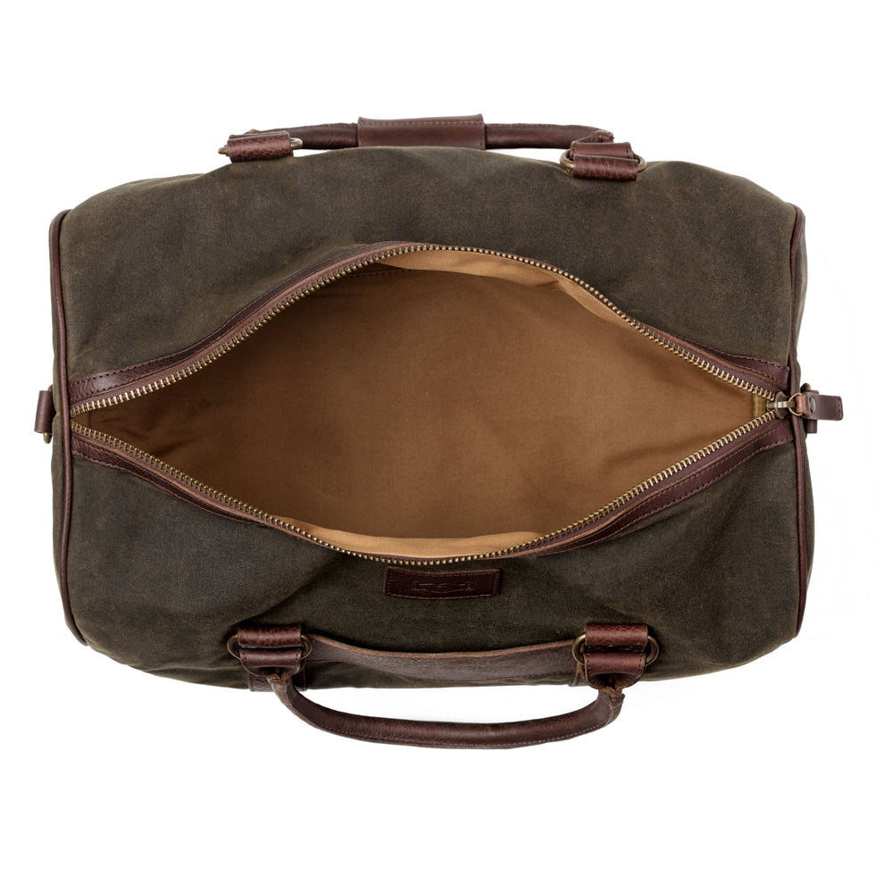 Mission Mercantile Campaign Leather & Waxed Canvas Medium Field Duffle Bag