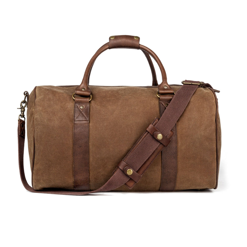 Mission Mercantile Campaign Leather & Waxed Canvas Medium Field Duffle Bag