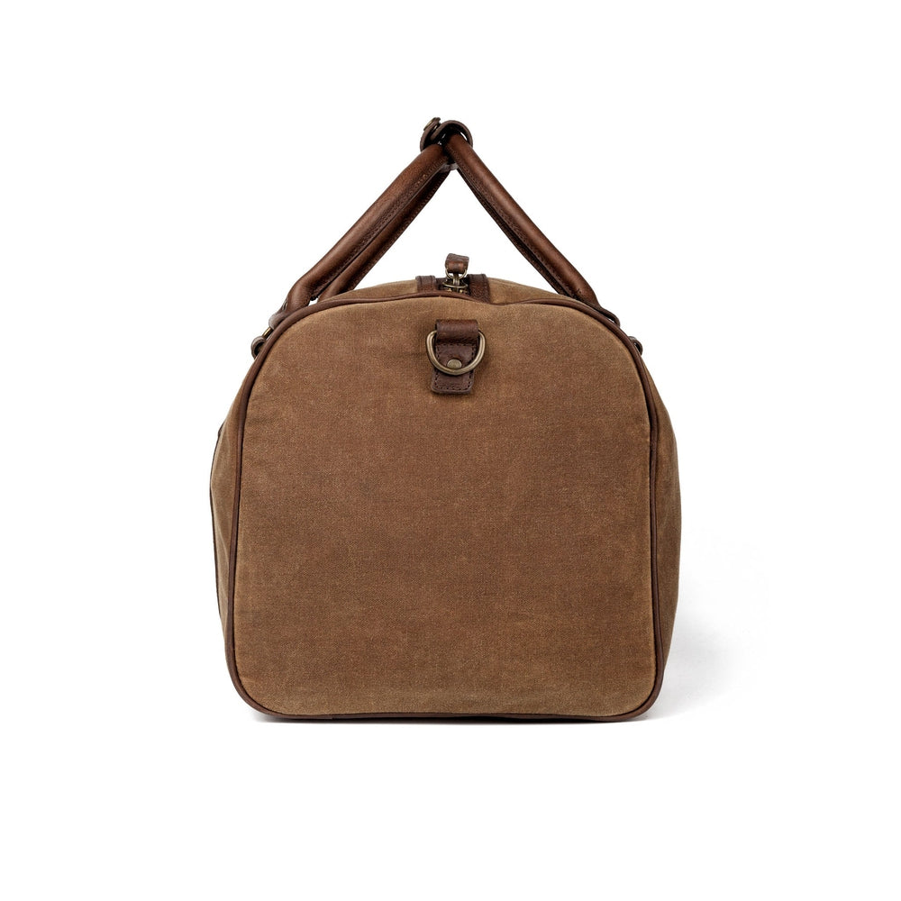 Mission Mercantile Campaign Leather & Waxed Canvas Medium Field Duffle Bag