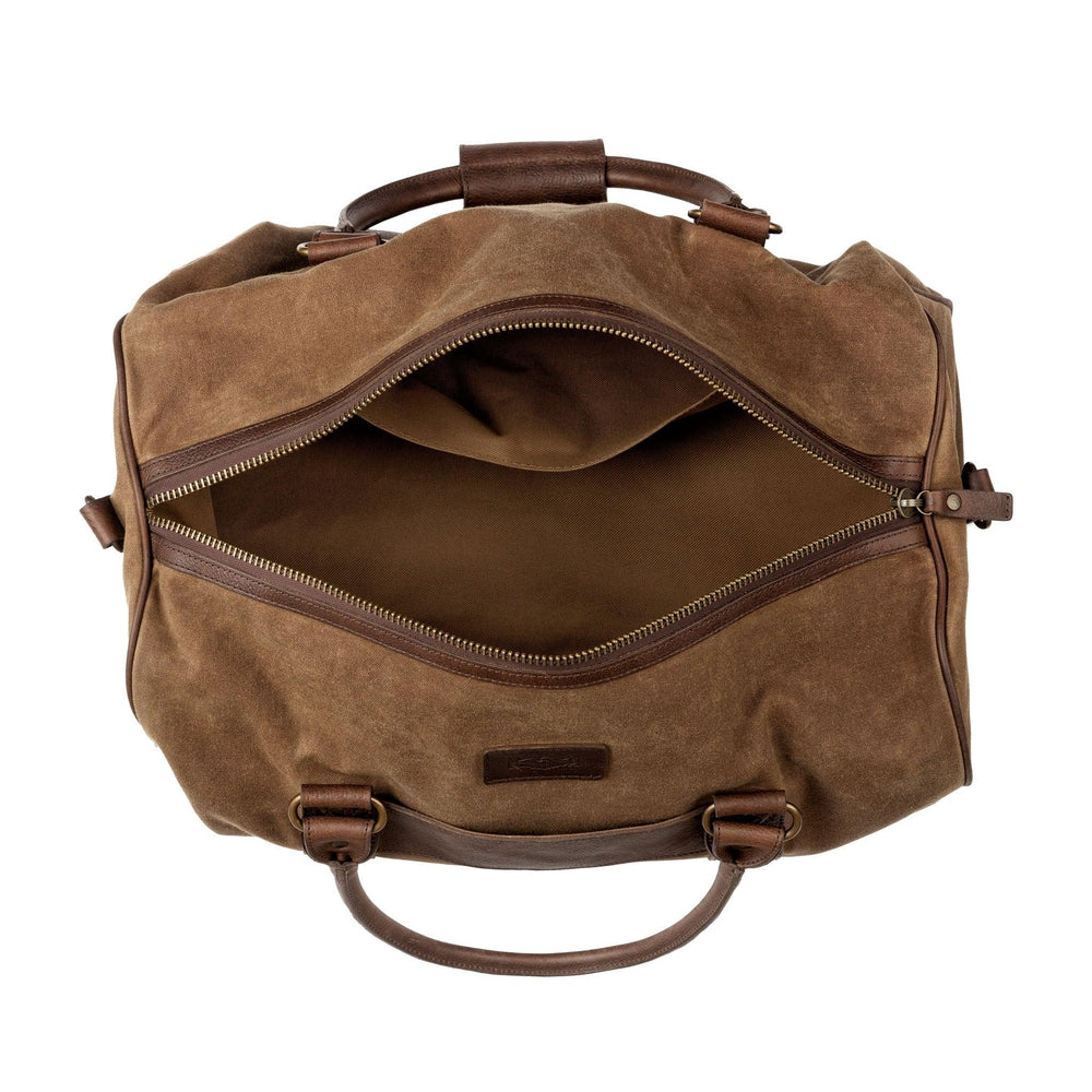 Mission Mercantile Campaign Leather & Waxed Canvas Medium Field Duffle Bag
