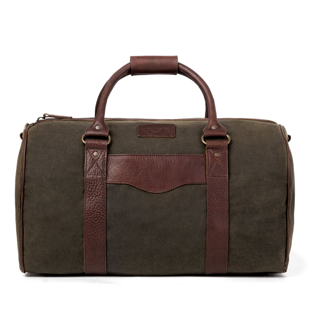Mission Mercantile Campaign Leather & Waxed Canvas Medium Field Duffle Bag