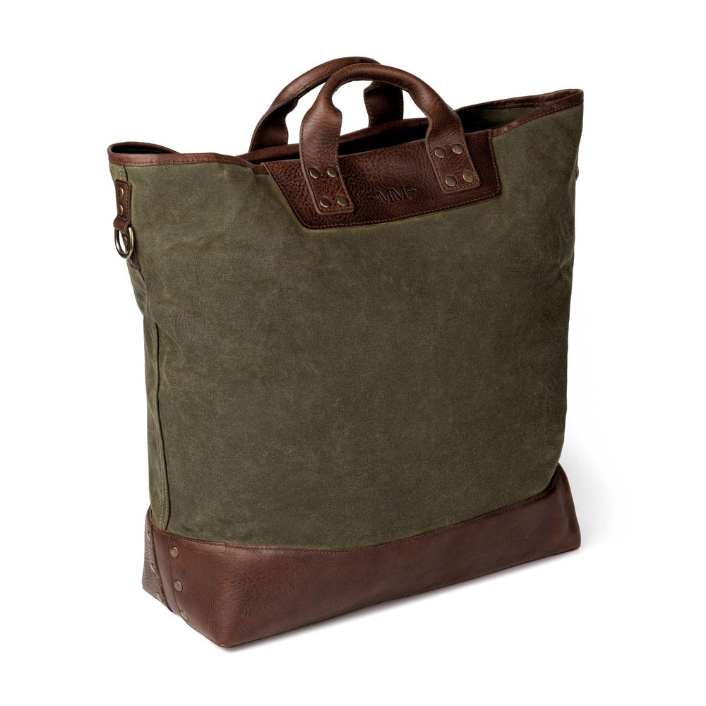 Mission Mercantile Heritage Leather & Waxed Canvas Original Ice Block Tote Bag