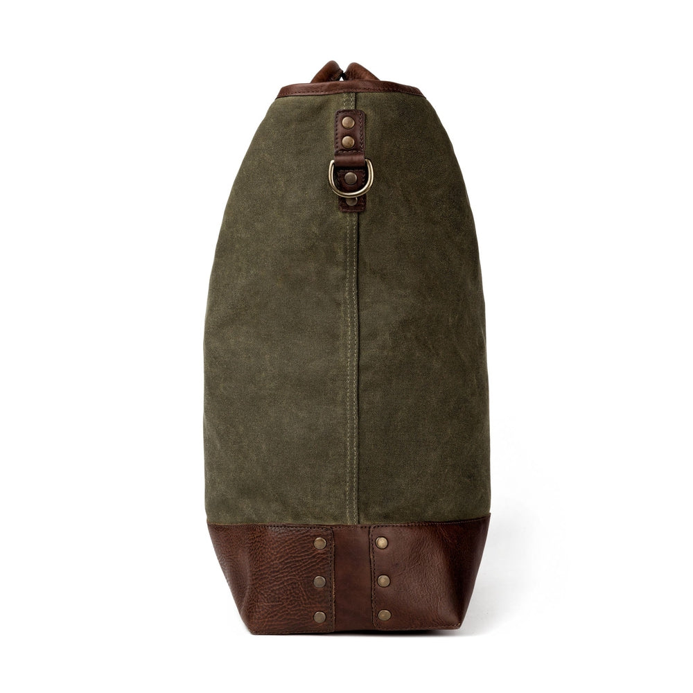 Mission Mercantile Heritage Leather & Waxed Canvas Original Ice Block Tote Bag