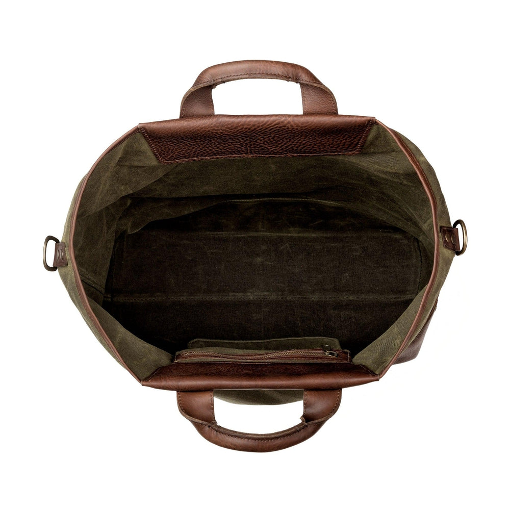 Mission Mercantile Heritage Leather & Waxed Canvas Original Ice Block Tote Bag
