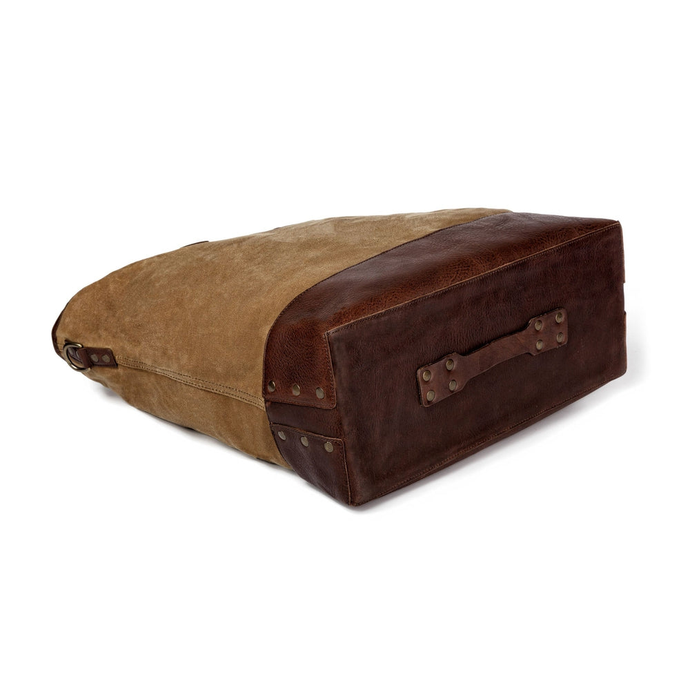 Mission Mercantile Heritage Leather & Waxed Canvas Original Ice Block Tote Bag