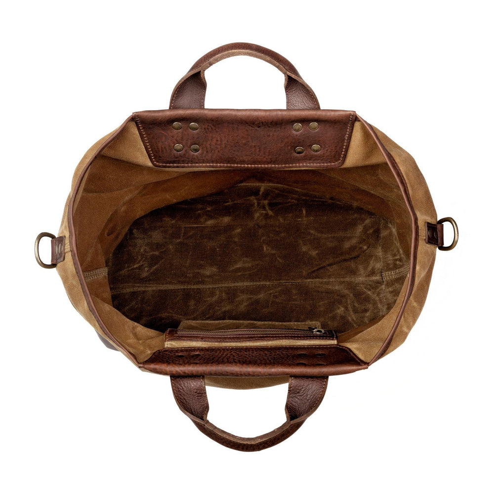 Mission Mercantile Heritage Leather & Waxed Canvas Original Ice Block Tote Bag