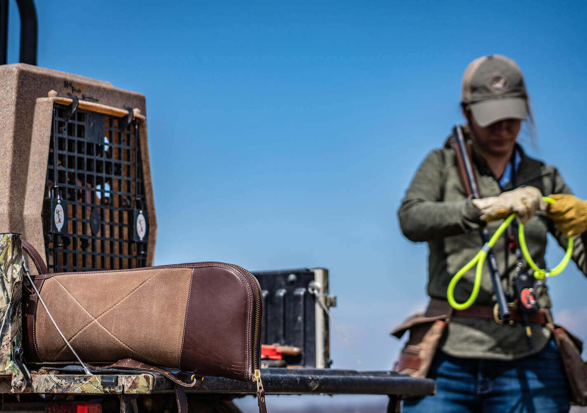 White Wing Leather & Waxed Canvas Hunting Shotgun Case