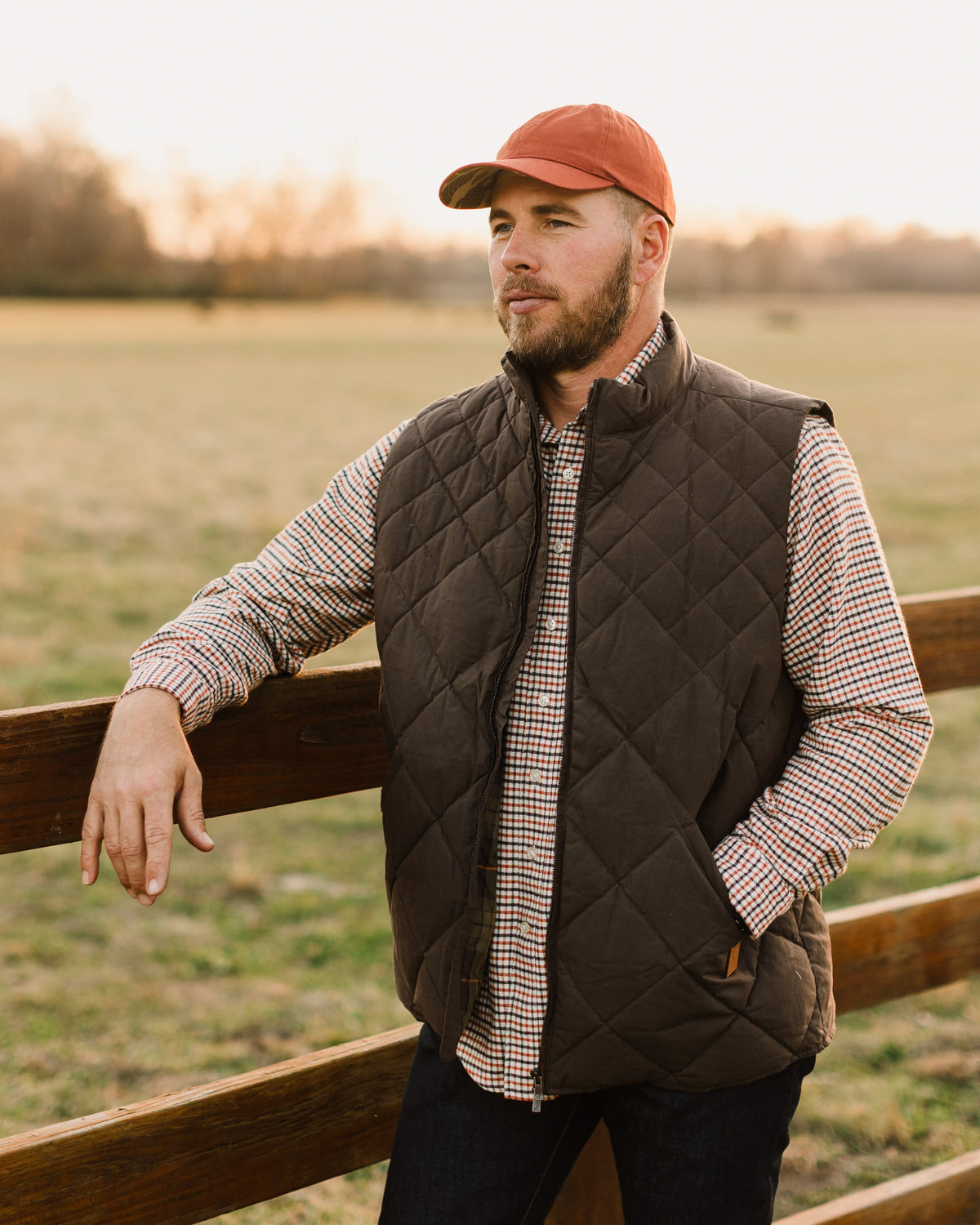Ball and Buck Arthur Quilted Waxed Down Vest