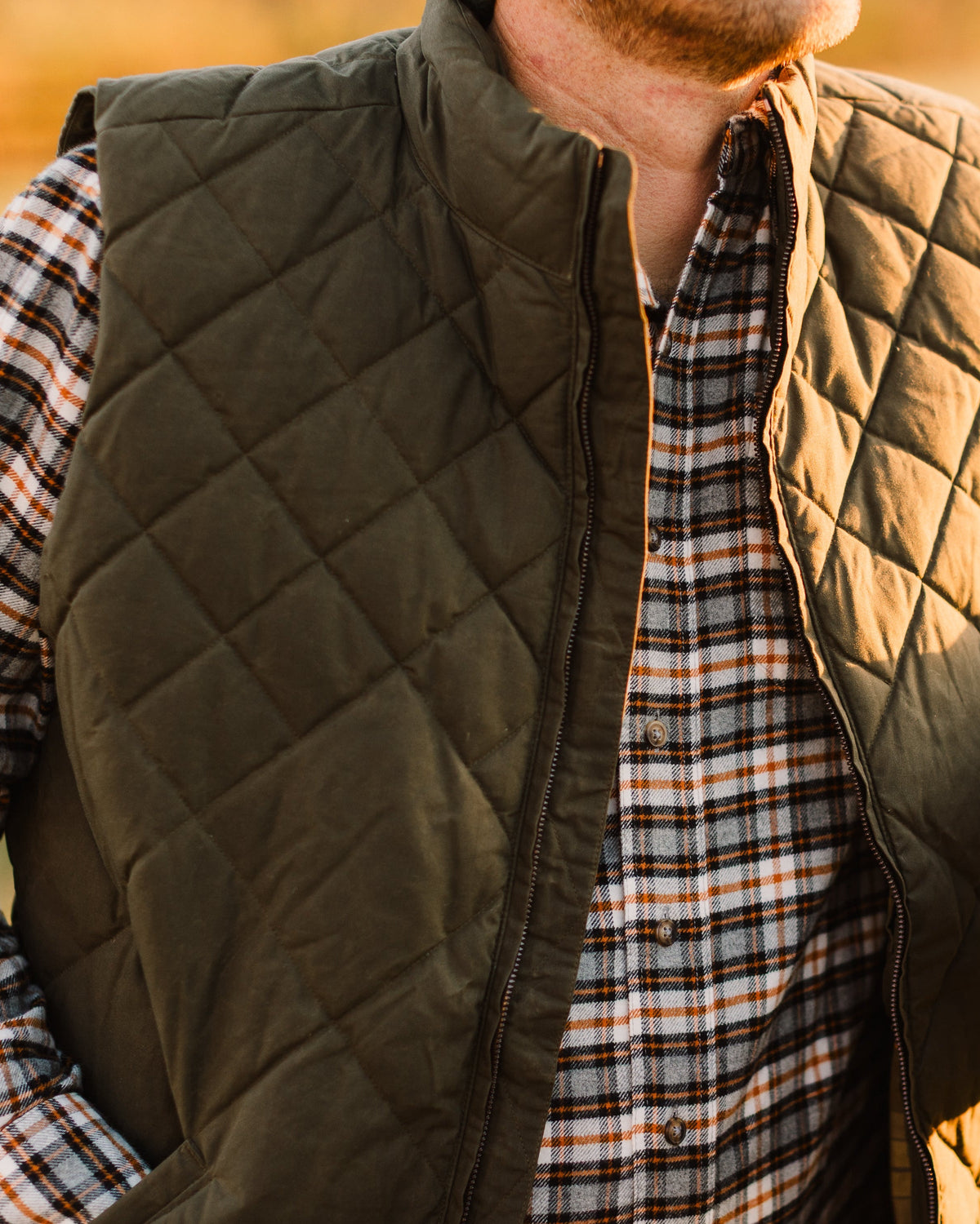 Ball and Buck Arthur Quilted Waxed Down Vest